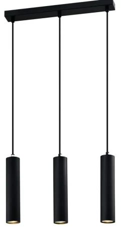 Lampa wisząca Tubo czarny 3x25W GU10  klosz 25cm czarny