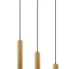 Lampa wisząca Tubo czarny 3x25W GU10  klosz mix drewniany