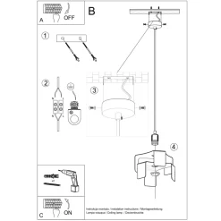 Lampa wisząca TULIP czarny