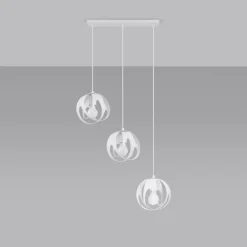 Lampa wisząca TULOS 3L biała