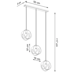 Lampa wisząca TULOS 3L biała