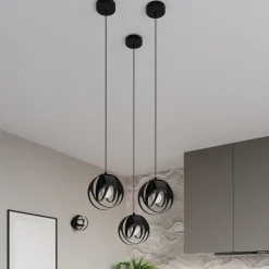 Lampa wisząca TULOS 3L czarna