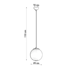 Lampa wisząca UGO 20 chrom
