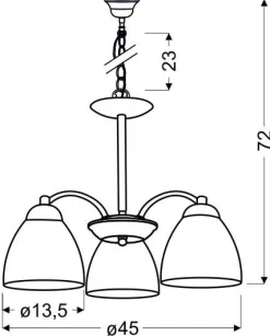 Lampa wisząca Uli 3x60W E27 satyna
