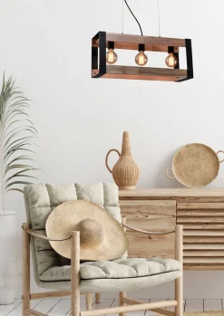 Lampa wisząca Varna czarny 3x40W E27  klosz czarny