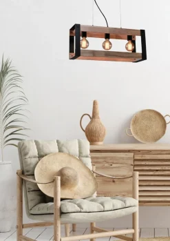 Lampa wisząca Varna czarny 3x40W E27  klosz czarny