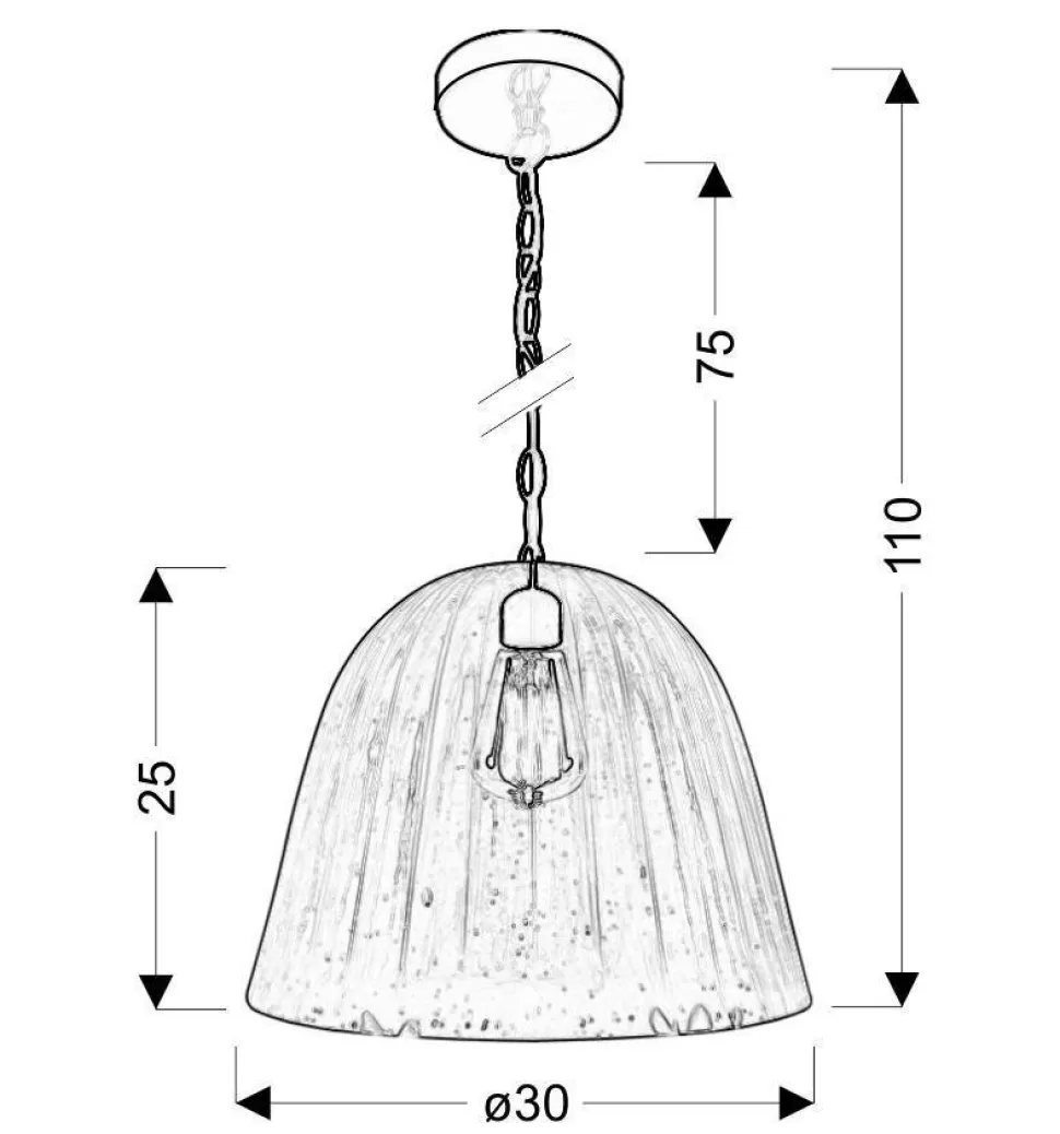 Lampa wisząca Vase 30 1x60W E27 niebieski
