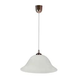 Lampa wisząca Vera miedziany 1x60W E27  klosz alabastrowy