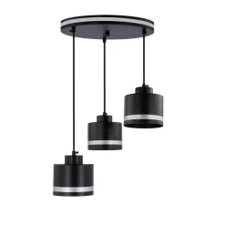 Lampa wisząca Wama czarny 3x40W E27  klosz czarny+srebrny