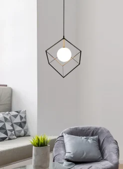 Lampa Wisząca Weert 200 czarny, złoty