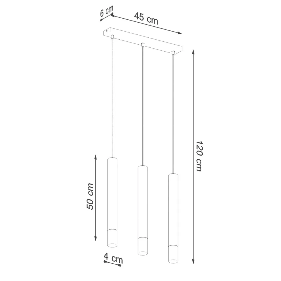 Lampa wisząca WEZYR 3 biała