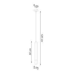 Lampa wisząca WEZYR 1 biała