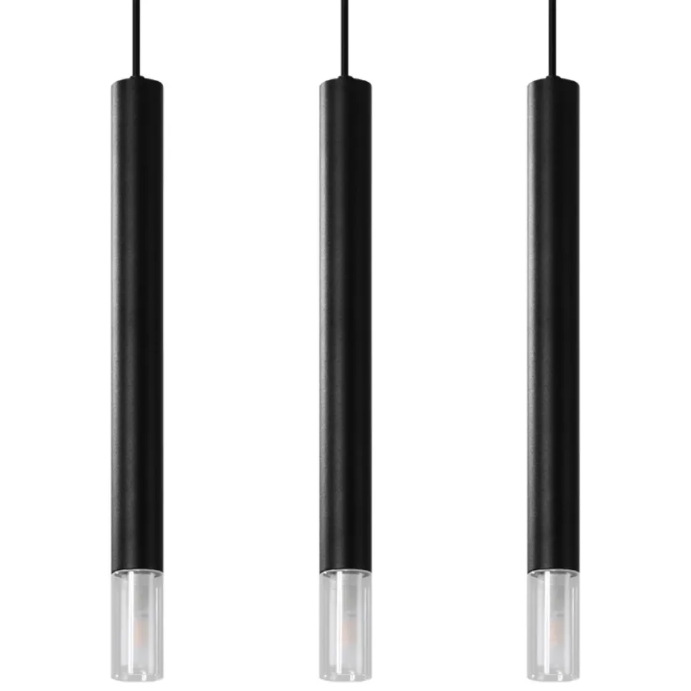 Lampa wisząca WEZYR 3 czarna