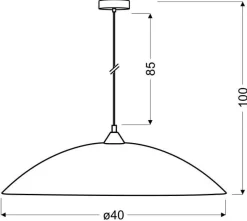 Lampa wisząca Young 40 1x60W E27