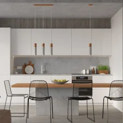 Lampa wisząca ZANE 3 szara