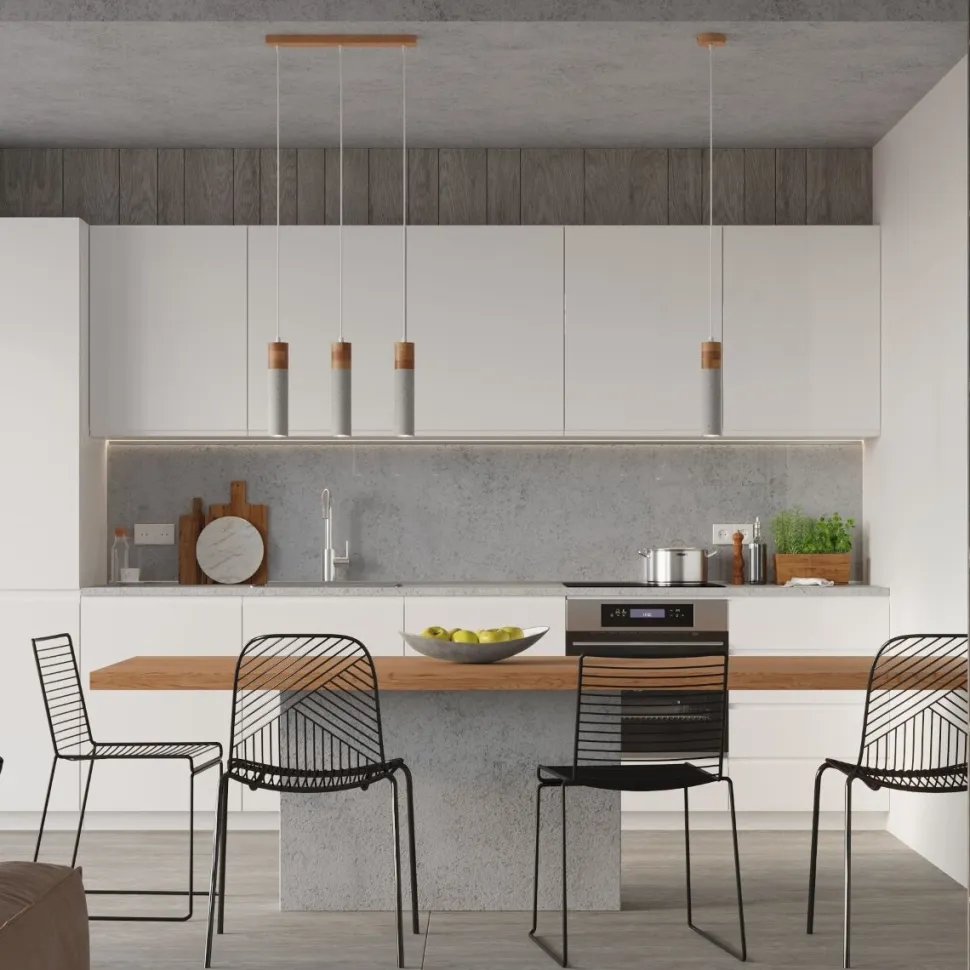 Lampa wisząca ZANE 3 szara