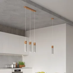 Lampa wisząca ZANE 3 szara