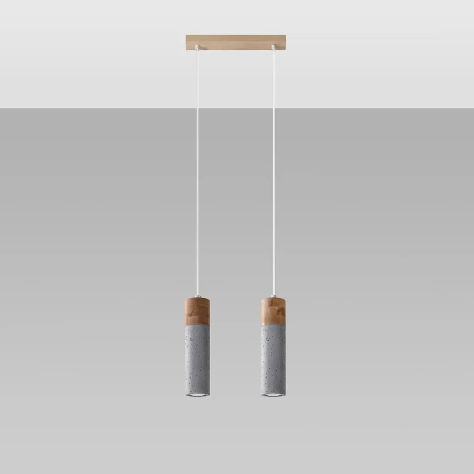 Lampa wisząca ZANE 2 szara