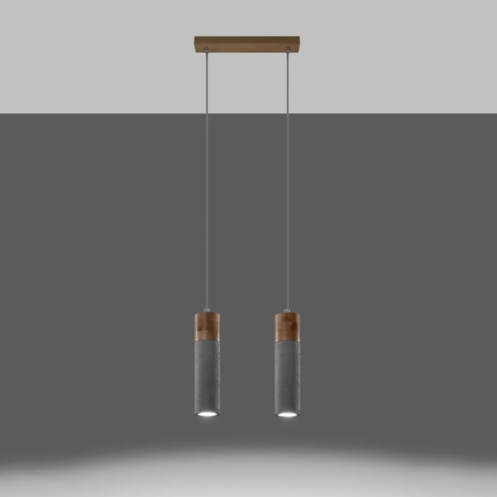 Lampa wisząca ZANE 2 szara