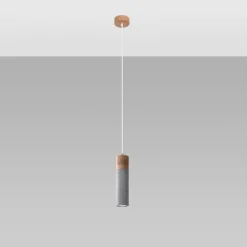 Lampa wisząca ZANE 1 szara