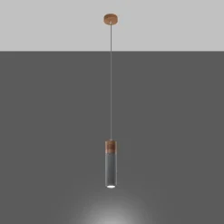 Lampa wisząca ZANE 1 szara