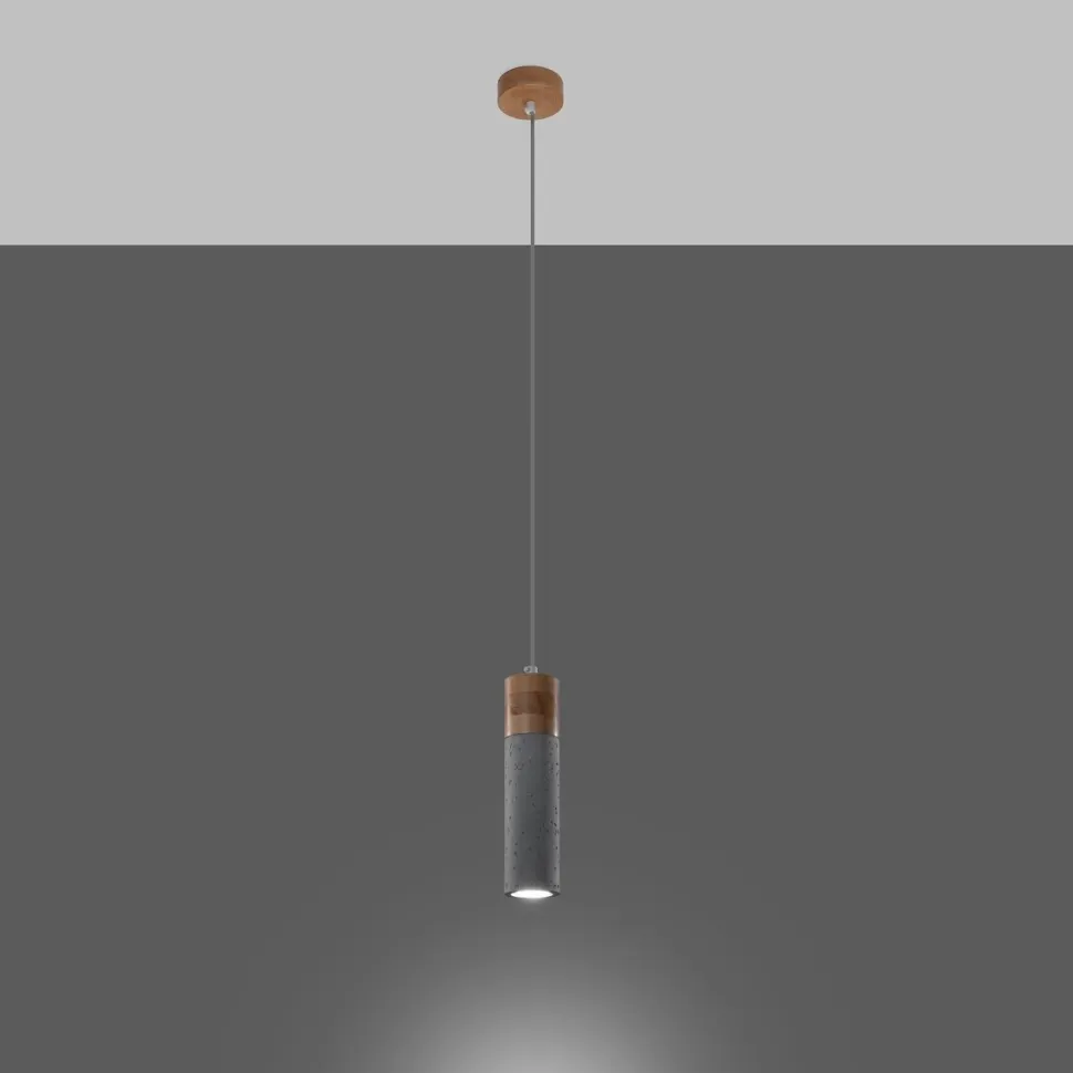 Lampa wisząca ZANE 1 szara