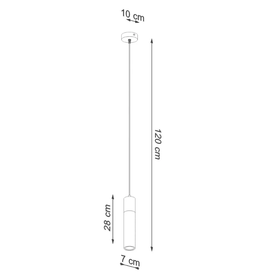 Lampa wisząca ZANE 1 szara