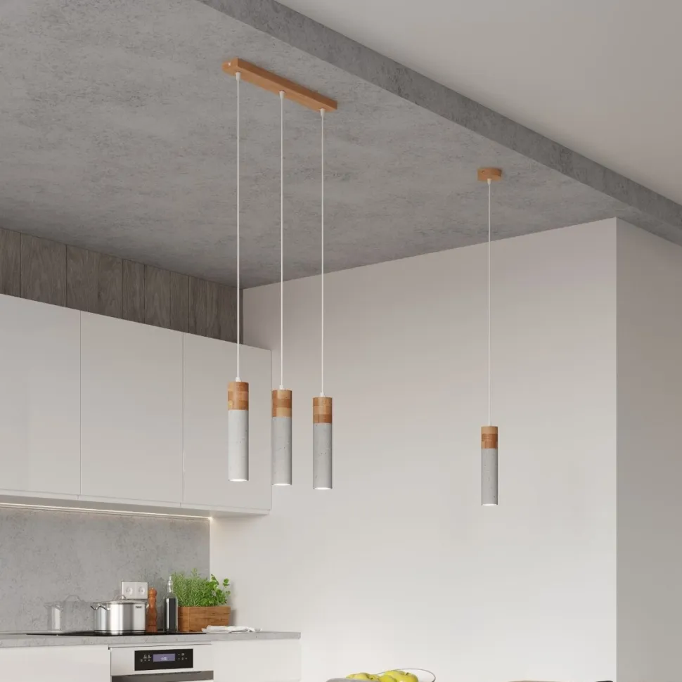 Lampa wisząca ZANE 1 szara