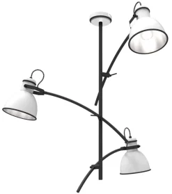 Lampa wisząca Zumba 3x60W E27  biały+czarny