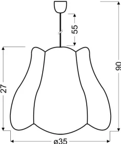 Lampa wisząca Zuza 35 1x60W E27 różowy