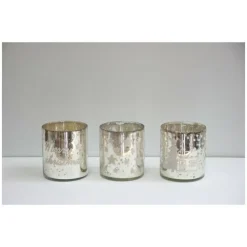 Lampiony "Merry Christmas" Kpl.3 srebrne