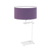 Lampka ALASKA abażur fioletowy stelaż biały
