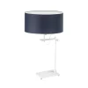 Lampka ALASKA abażur granatowy stelaż biały