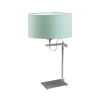 Lampka ALASKA abażur miętowy stelaż srebrny