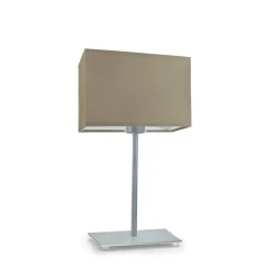 Lampka AMALFI abażur beżowy stelaż srebrny