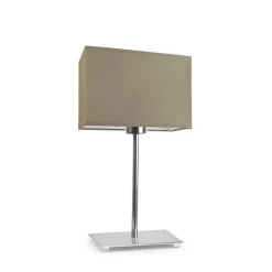 Lampka AMALFI abażur beżowy stelaż chrom