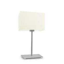 Lampka AMALFI abażur beżowy stelaż stal szczotkowana