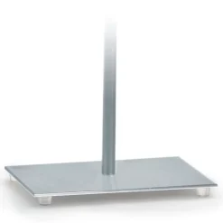 Lampka AMALFI abażur biały stelaż srebrny