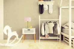 Lampka AMALFI abażur czarny stelaż chrom