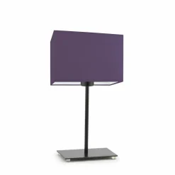 Lampka AMALFI abażur fioletowy stelaż czarny