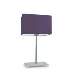 Lampka AMALFI abażur fioletowy stelaż srebrny