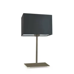 Lampka AMALFI abażur grafitowy stelaż stare złoto