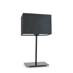 Lampka AMALFI abażur grafitowy stelaż czarny