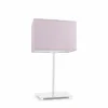 Lampka AMALFI abażur jasny fioletowy stelaż biały