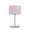Lampka AMALFI abażur jasny fioletowy stelaż stal szczotkowana