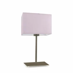 Lampka AMALFI abażur jasny fioletowy stelaż stare złoto