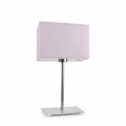 Lampka AMALFI abażur jasny fioletowy stelaż chrom