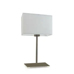 Lampka AMALFI abażur jasny szary stelaż stare złoto