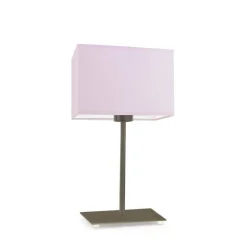 Lampka AMALFI abażur jasny różowy stelaż stare złoto