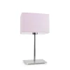 Lampka AMALFI abażur jasny różowy stelaż chrom